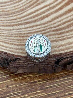 Pandora Virgin of GUADALUPE Mexican Doll Bead S925 Silver Charm